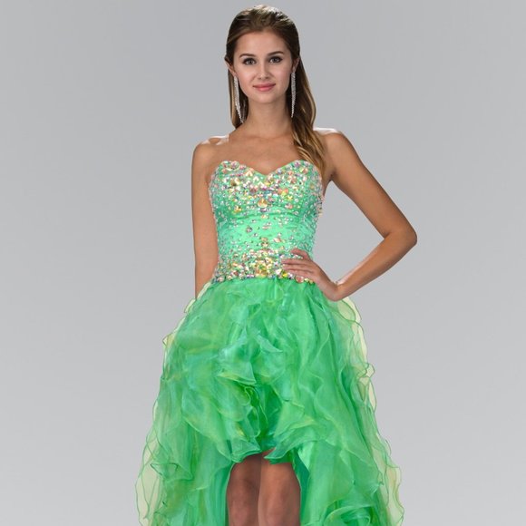 NEW LONG SLEEVELESS OFF SHOULDER SLEEVELESS BALL GOWN WITH LACE UP BACK GL1098 - Picture 3 of 10